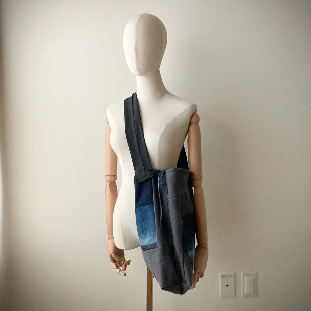 joodito origami cocoon sling crossbody hobo tote bag handbag japanese patchwork - Picture 3 of 10